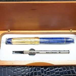 Rare Vintage Unused "BRAND NEW CONDITION" L.E. Sharper Image Gold Tone/Blue Marb